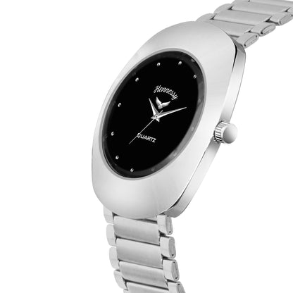 Silver Noir Analog Watch For Man