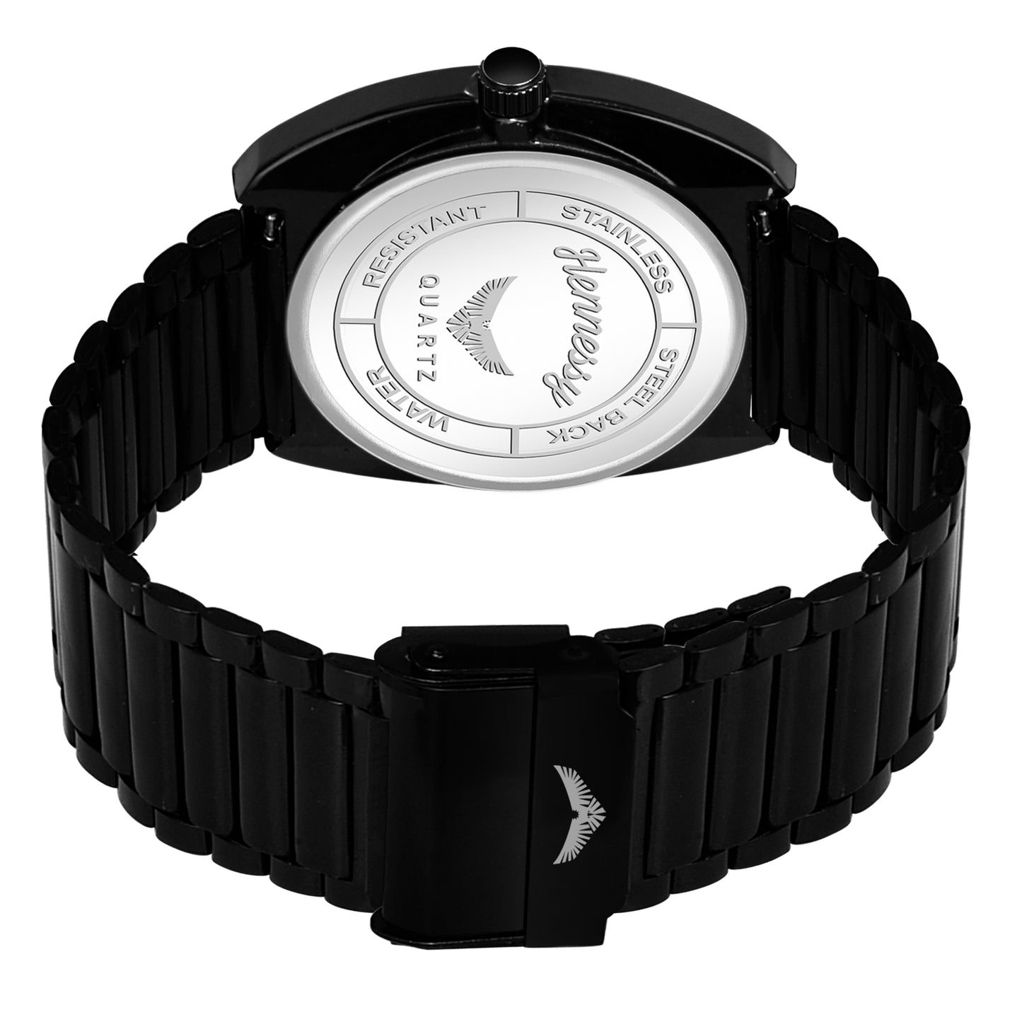 Silver Midnight Black Analog Watch For Man