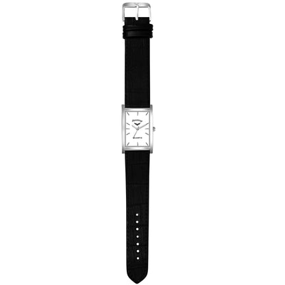 White Sleek Analog Watch Formen