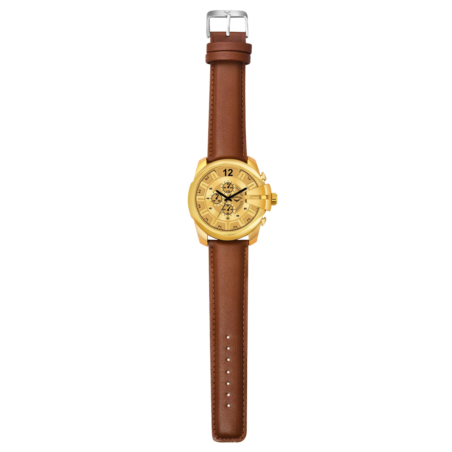 Caramel Gold Analog Watch For Men