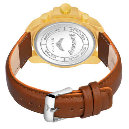 Caramel Gold Analog Watch For Men