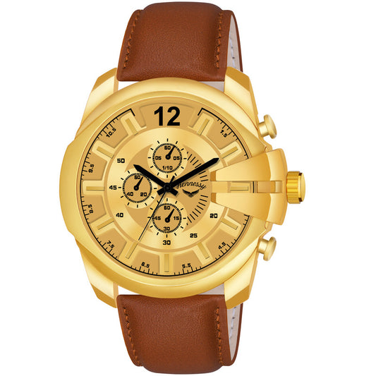 Caramel Gold Analog Watch For Men