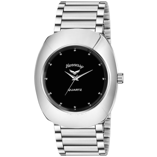 Silver Noir Analog Watch For Man